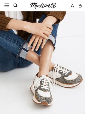 Madewell Kickoff Trainer Sneakers in Olive Grove Multi